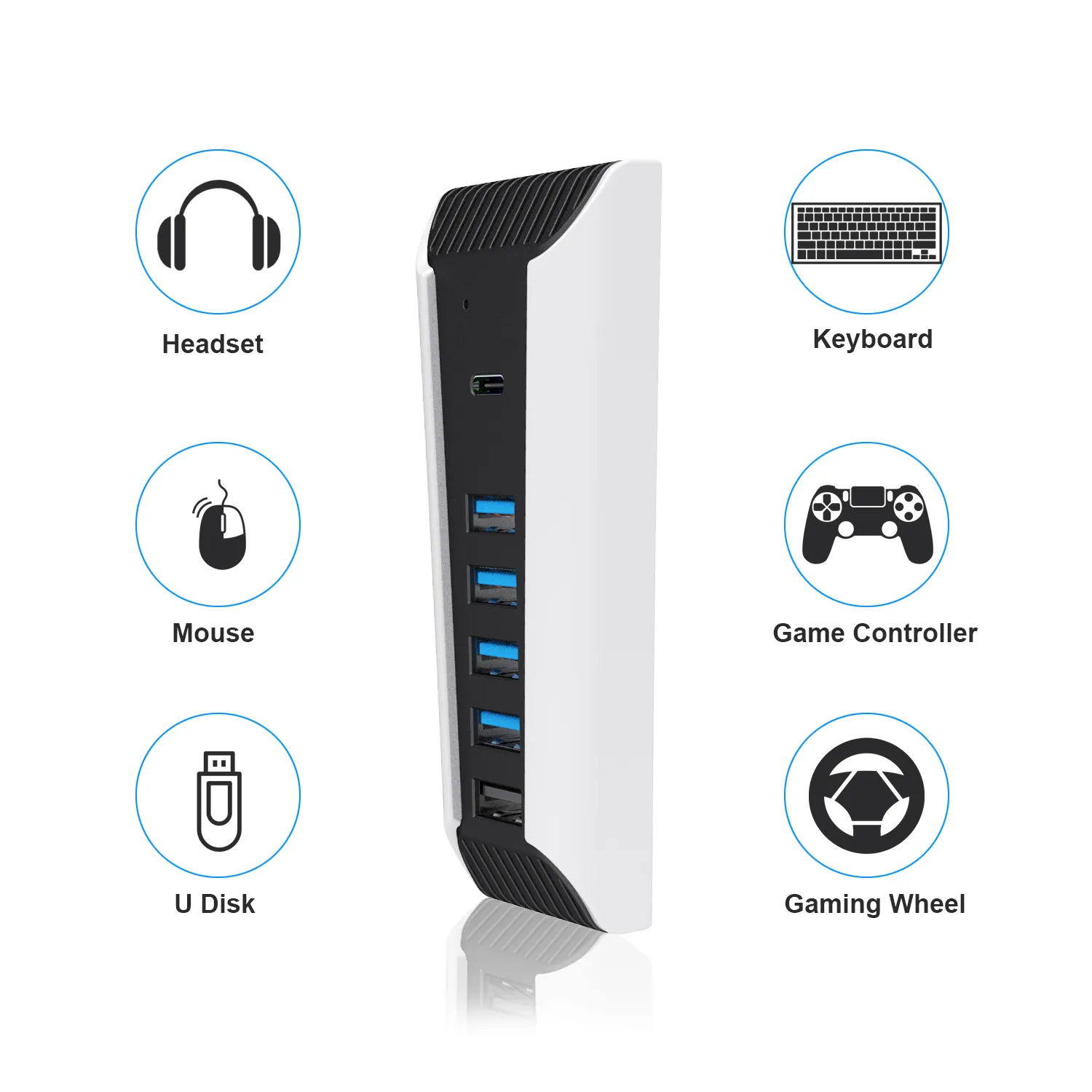 5 in 1 USB Hub for PlayStation 5 Console PS5